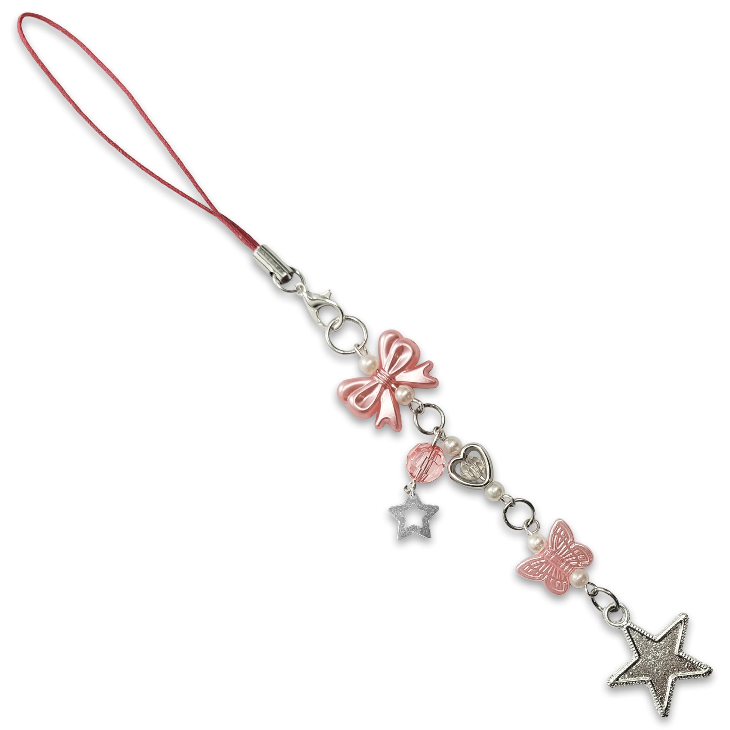 Cell Phone Mobile Strap with Crystal Beads & Pearls - Blue & Violet Beaded Phone Charm for Women & Girls-image-8