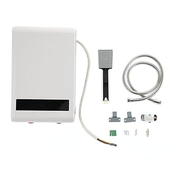 Water Heater, Water Heater+Shower Kit Instant Electric Water Heater Water Heating Supplies Tankless Water Heater with Instruction Manual for Hair Salon