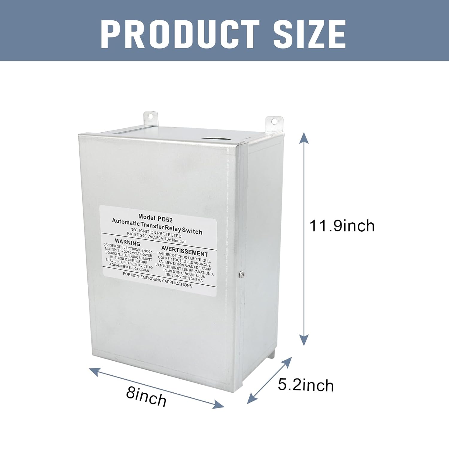 RV Automatic Transfer Switch, 120/240 VAC, 50 Amp, Automatic Transfer Relay Switch for RV, Speedboats