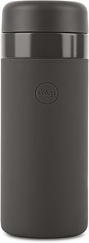 Miniatura 29 de W&P Porter Botella aislada de 16 onzas, revestimiento de cerámica Clean Taste para agua, café y té, boca ancha aislada al vacío, apta para Crema