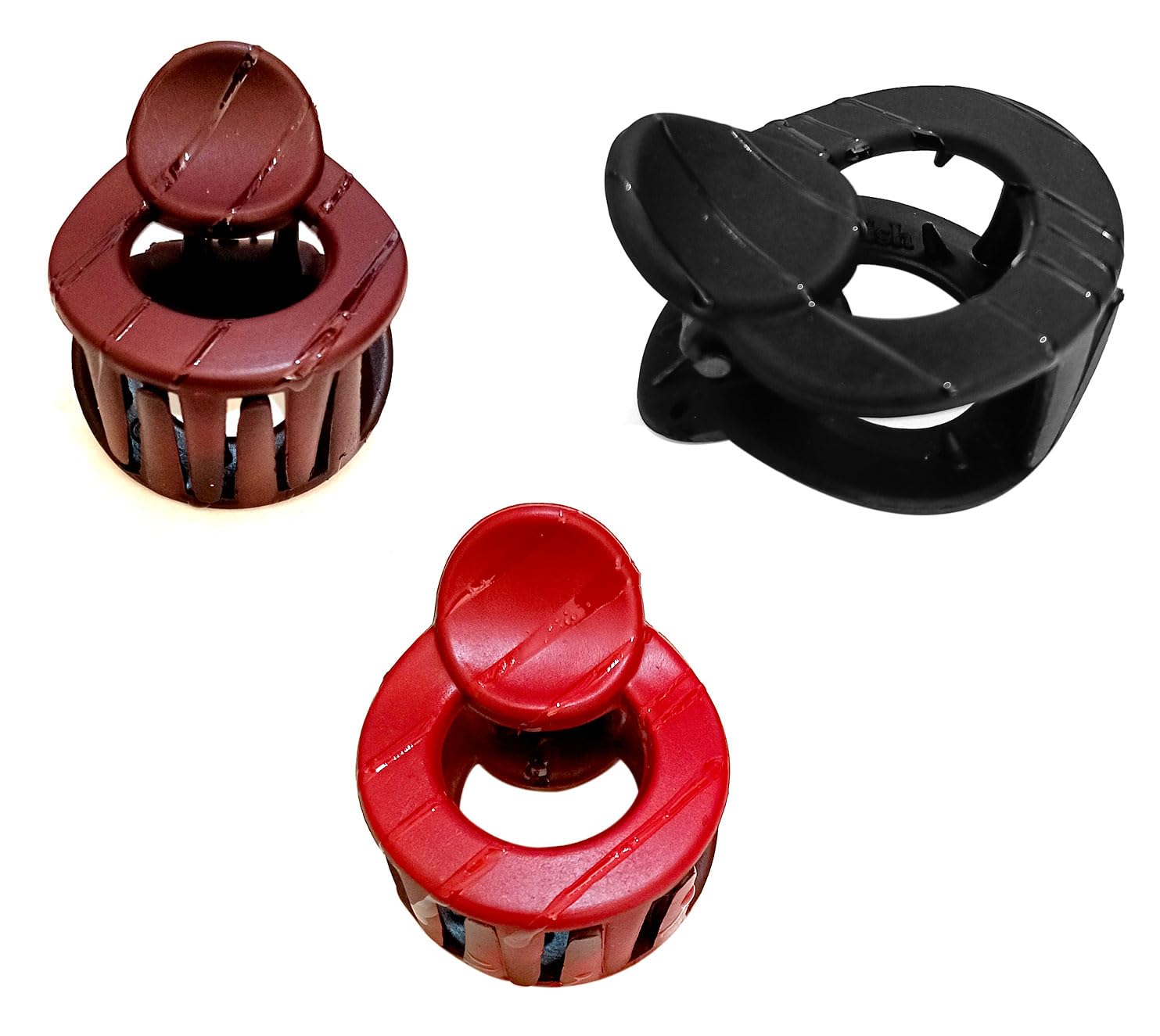 Medium Matte Plastic Hair Clips for Women and Girls (Pack of 10, Multicolor)