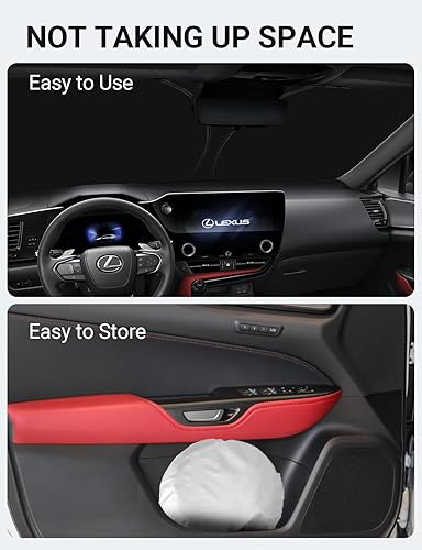 Vista 100 de Proadsy Parasol para parabrisas para BMW X1 F48 2016-2022 de 4 capas plegable, protector de parasol frontal que bloquea los rayos UV y mantiene