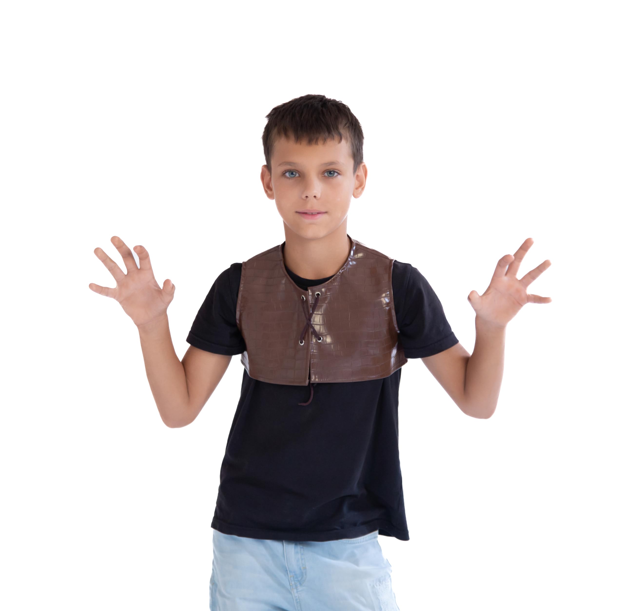 CosplayaKids Ogre Vest Costume - Bloys Wizard Pirate Tactical Renaissance Medieval Steampunk Dark Brown