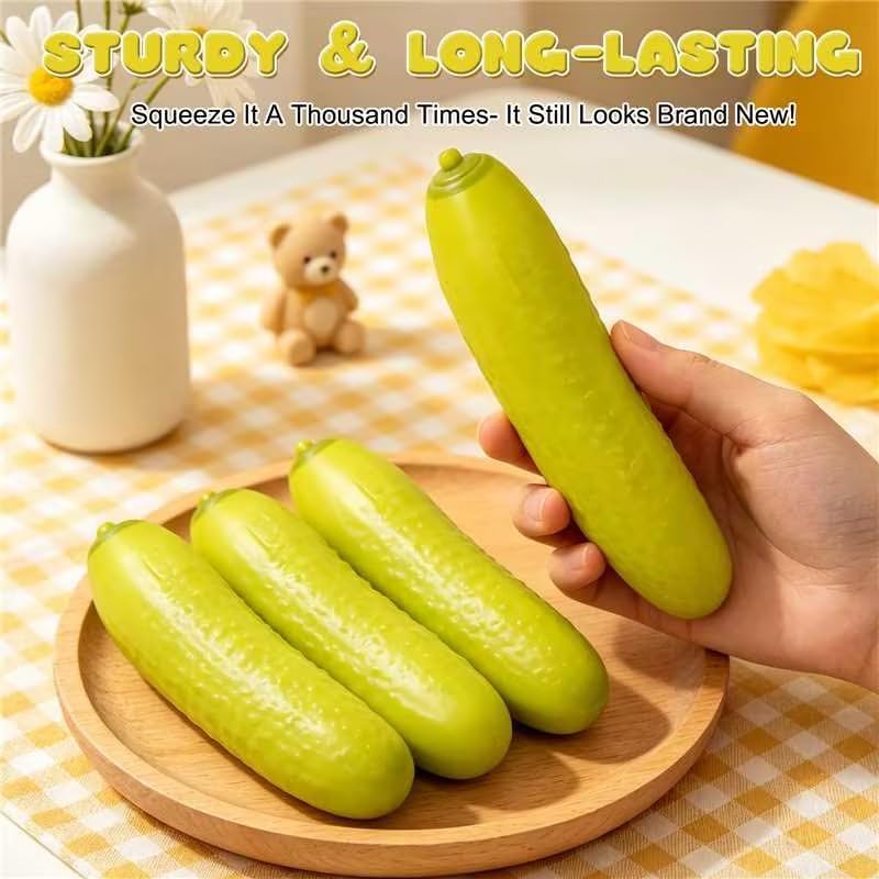 yJumbo Pickle Squíshy Toy,Pickle Squish,ealistic Pickle Stress Ball image 2