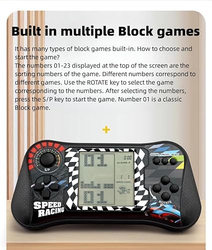 Miniatura 3 de Joystick Block Game Console 999 en 1 Juegos Brick GameRacingTank Battle Consola de juegos retro Consola de bolsillo 708090s Recuerdos Juguetes de