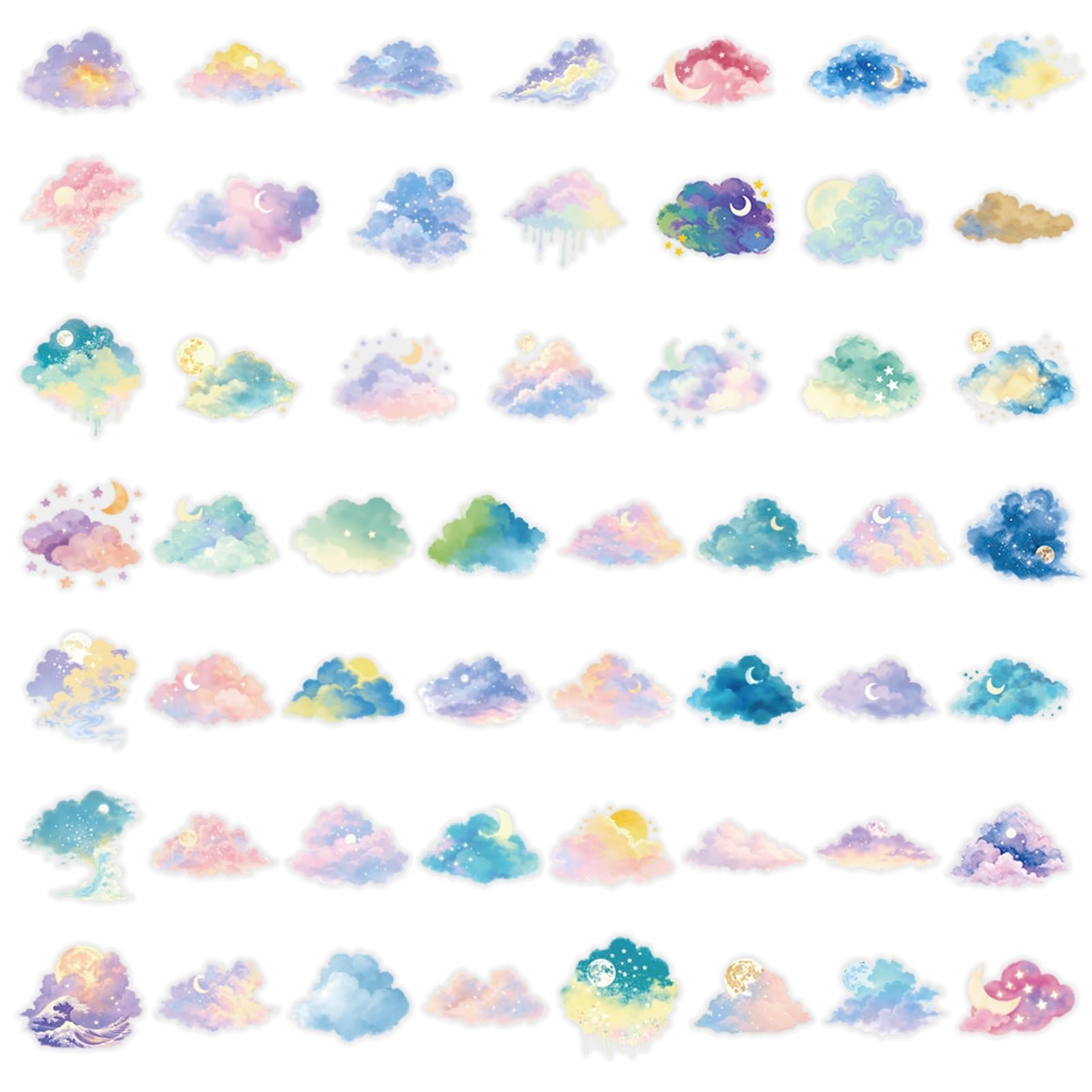 FGLFPXI 50-Pack Stickers Waterproof Decals for Notebook Luggage Guitar Stationery