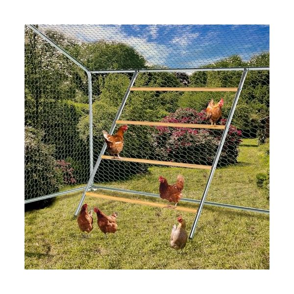 Chicken Coop Roosting Perch Essentials：Perfect for Backyard Poultry, Easy Installation &,Farm Roost Toys for Chickens (55' L x 40' W)