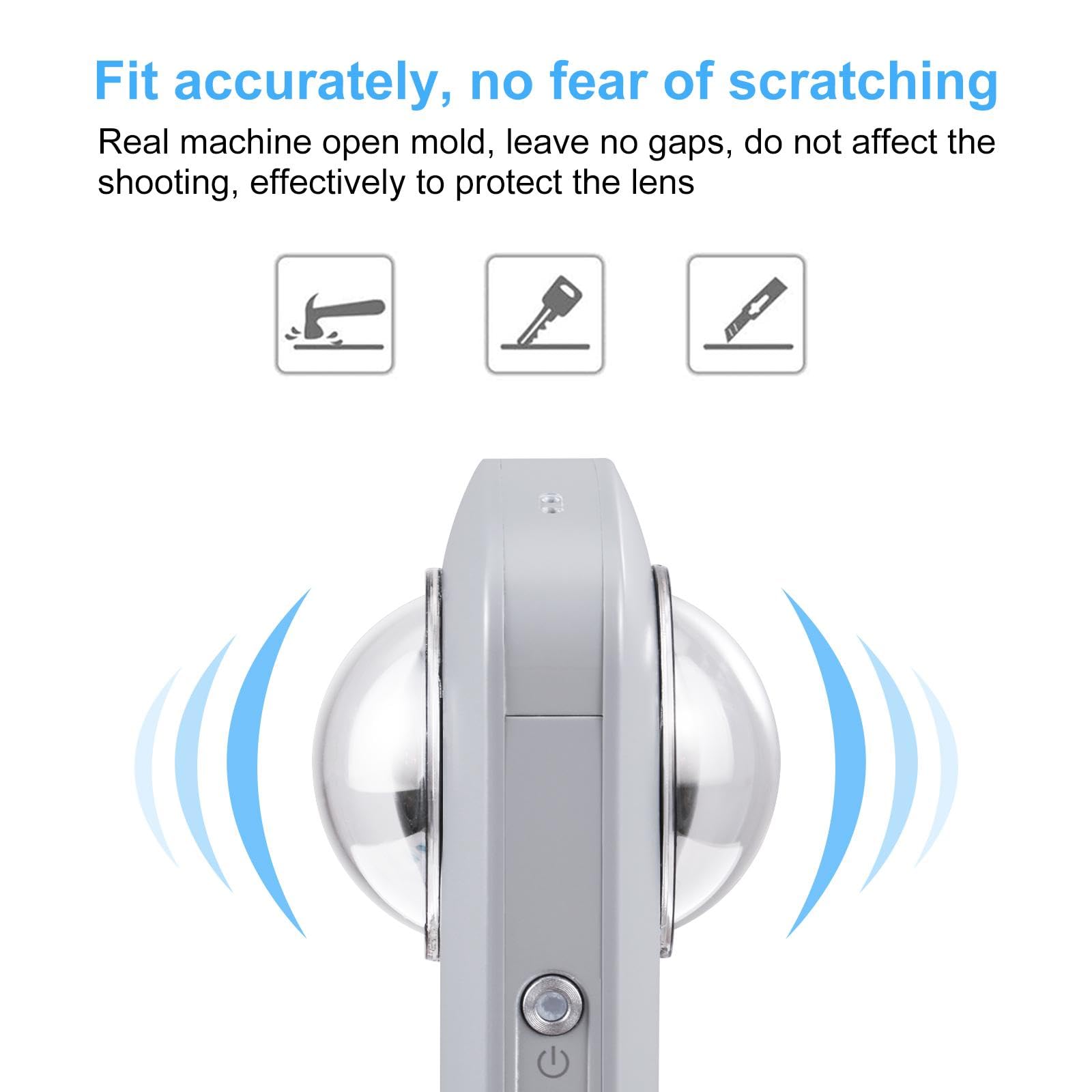 PULUZ Protezione Doppio Obiettivo per Ricoh Theta SC2/S/V - Kit in Policarbonato (PC) per Accessori Action Camera