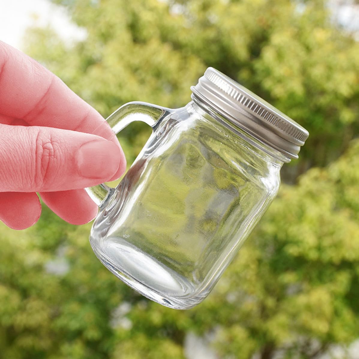 ORFOFE 16 Stück Kleine Parfümflasche aus Glas 60ml mit Aluminiumgriff