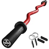 EZ Curl Bar, 2 Inch Olympic Curl Bar for Biceps and Triceps, 47” Curling Bar with Knurled Grip, 700LB Barbell Bar with Multi-Angle Wrist-Friendly Design