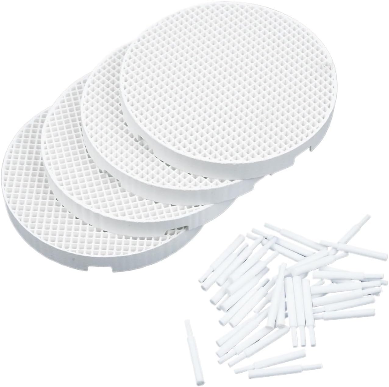 Dental Lab Honeycomb Firing Trays Dental Lab Honeycomb Firing Trays with Zirconia Ceramic Pins Technician Supplies(3 Trays with 20 pins)