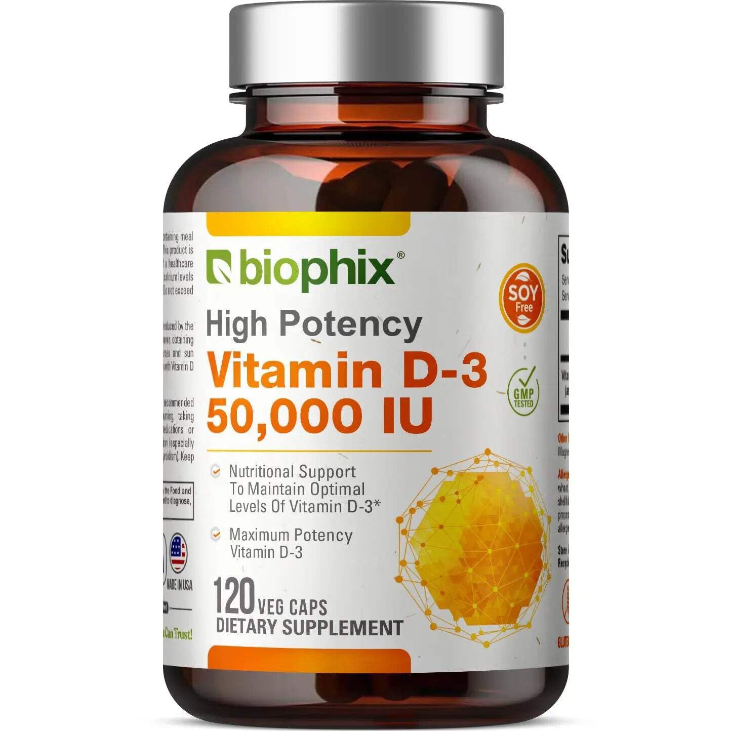 biophix Vitamin D-3 10000 IU High-Potency 120 Softgels - High-Potency Non-GMO Soy-Free Supports Strong Bones Immune Health