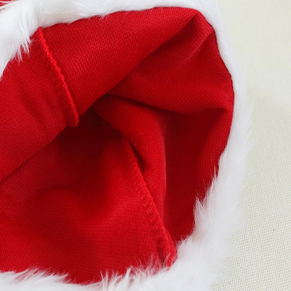 Christmas Hats Santa Hat Kids Adults Holiday Unisex Velvet Comfort Extra Thicken Fur Xmas Hat Women Men Boys Girls - Image 6