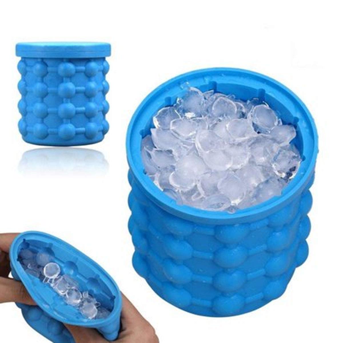 Buy Silicone Ice Cube Maker Bucket Revolutionary Space Saving Ice