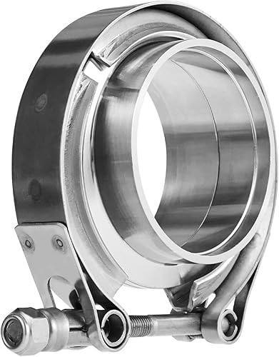 Miniatura 8 de Abrazadera de banda en V de 2.25 pulgadas, abrazadera universal de banda en V de acero inoxidable de 2.25 pulgadas, abrazadera de banda en V de