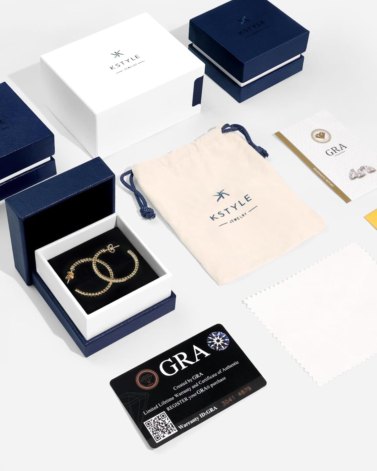 KSTYLE Moissanite Earrings Open Hoop Earrings 20/25/30mm | D Color-VVS1| 14K Yellow/White Gold Plated S925 Sterling Silver Hoops Earring Hypoallergenic Moissanite Hoop Earring for Women Gift for Her, 0.6ct-1ct