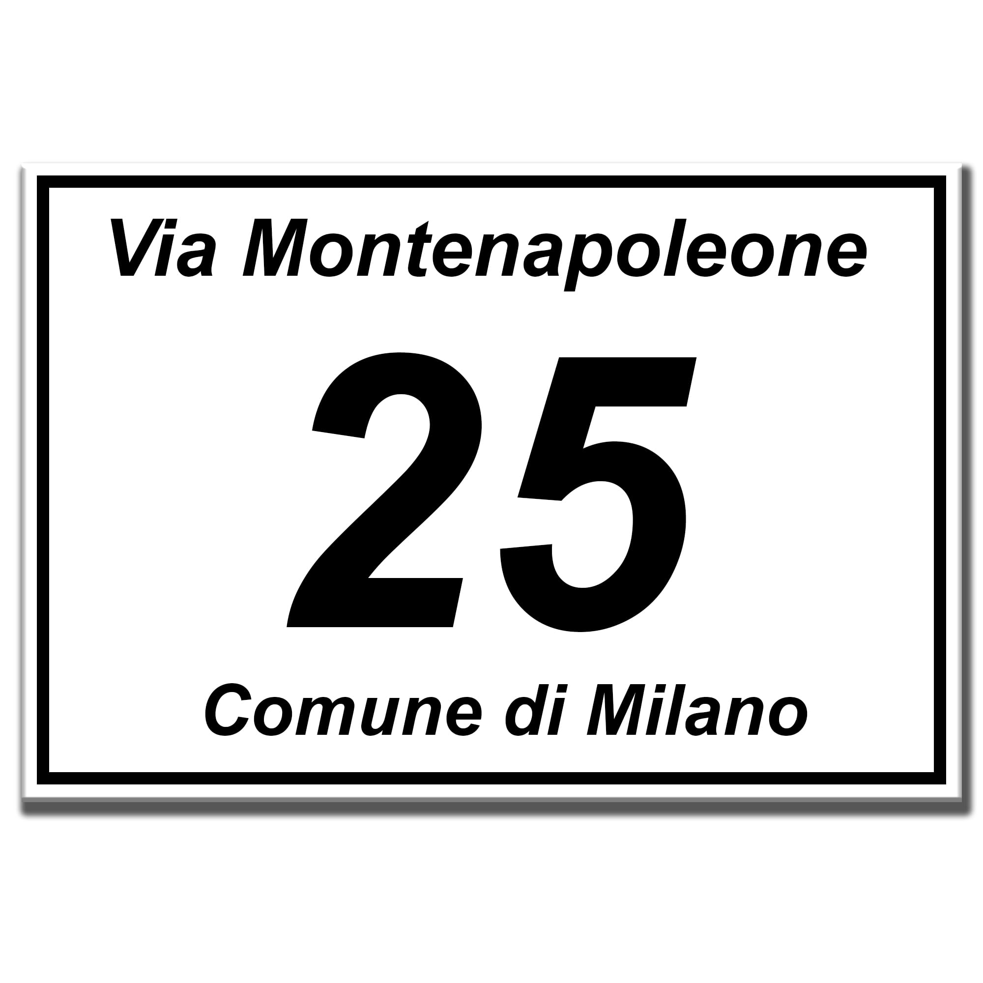 Stileitaliano Numero Civico per Esterno Personalizzato Targa Casa con Nome famiglia Numero Via Comune Resistente alla Pioggia e Sole regolamentare