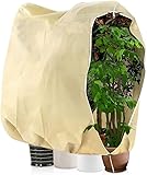 Udbrud Cappuccio Protezione Piante, 200cm x 240cm Copertura per svernamento in Tessuto Copri Piante Antigelo con Cerniera e Coulisse Sacco di Protezione Invernale Piante per Piante in Vaso e Rose
