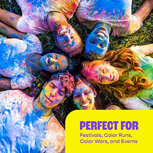 Chameleon Colors Color Powder Packets By Chameleon Colors - 120 Individual Assorted Holi Powder Bags 100 Grams Each - 10 Color Variety #TOP3