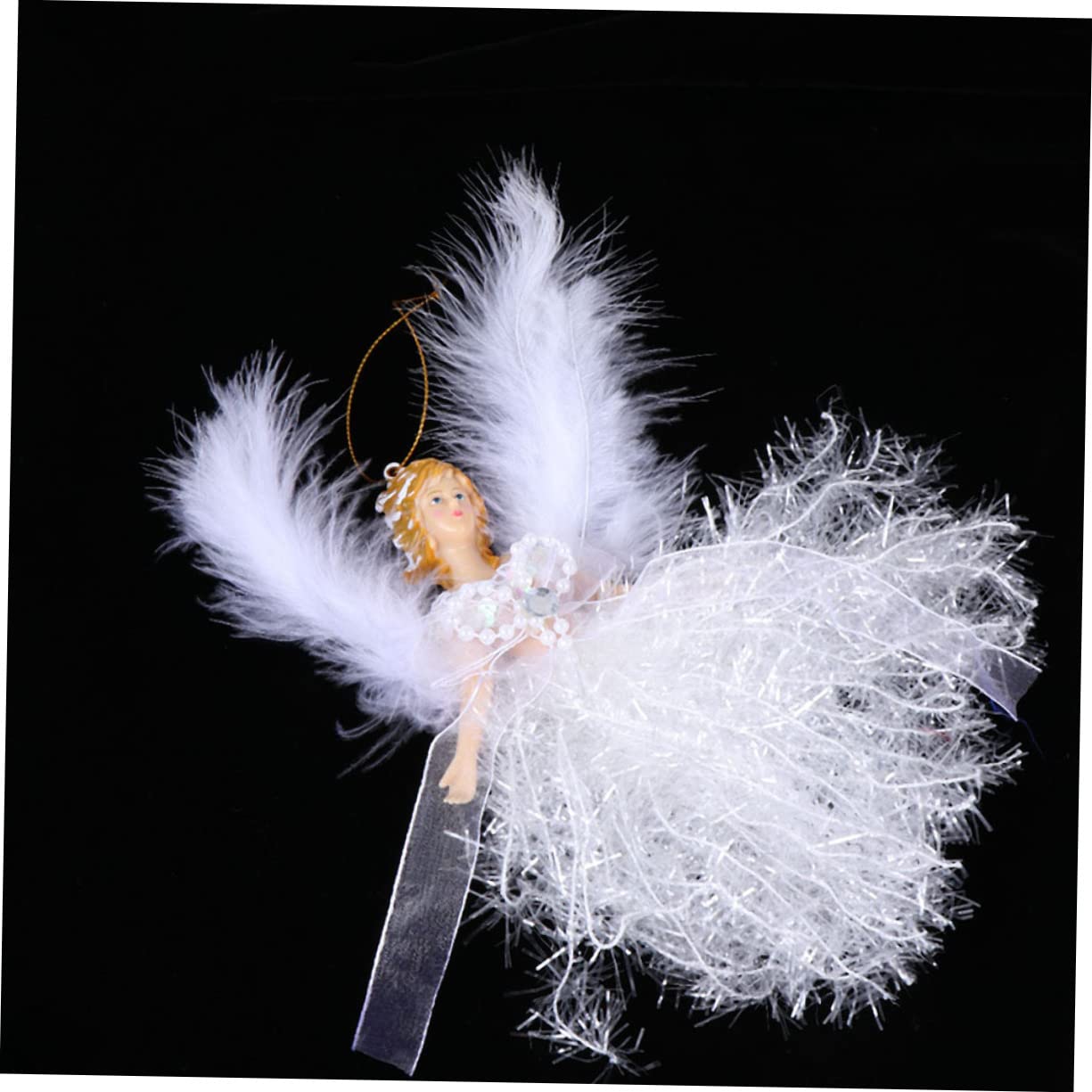 OUNONA 8piezas Adornos Colgantes De Ángel para Navidad Decoraciones De Festival Muñecos De Peluche para Árbol y Fiesta Accesorios De Decoración Encantadores