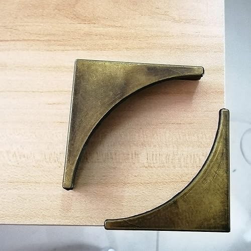 Miniatura 5 de brandname Mizhang - Protector de esquina con borde de esquina, 4 piezas, caja decorativa de metal retro, protectores de esquina para gabinetes,