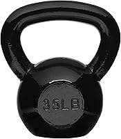 Amazon Basics Enamel Cast Iron Kettlebell - 35 Pounds, Black
