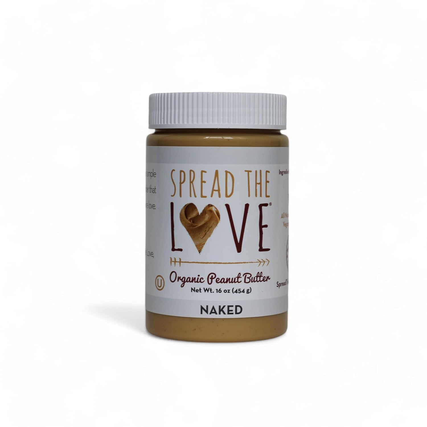 Spread The Love Mantequilla de Maní Orgánica Suave, Pack de 6, 16 oz C/u