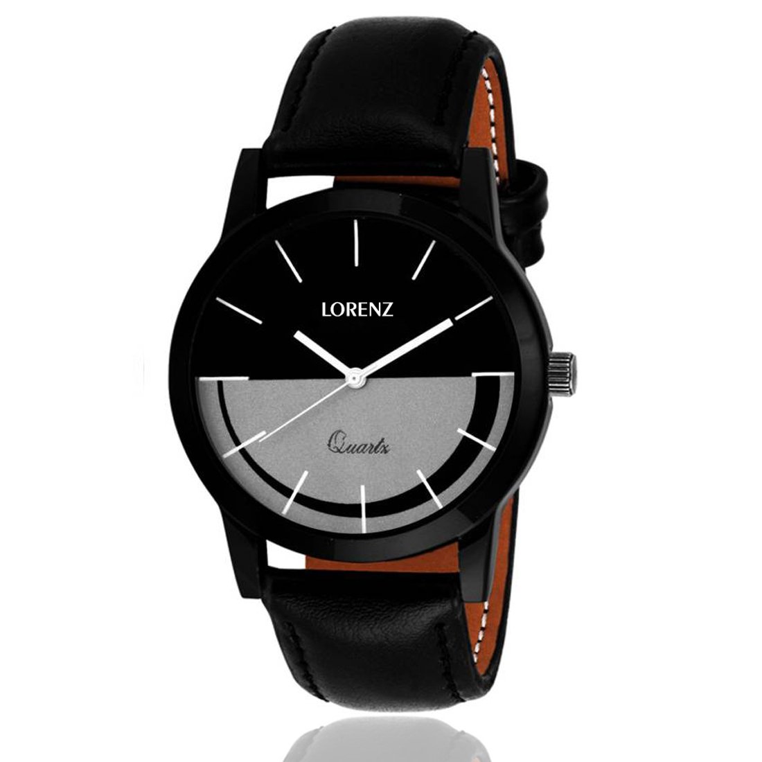 LORENZ MK-1053A Slim Edition Casual Fit Black Grey Dial Analog Watch for Men (B078BKT6GJ) Amazon Price History, Amazon Price Tracker