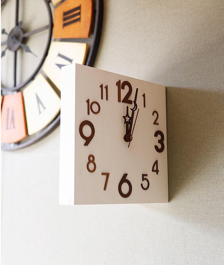 Amazon.co.jp: モフ 立体 無音 両面壁掛け時計 両面時計 おしゃれ