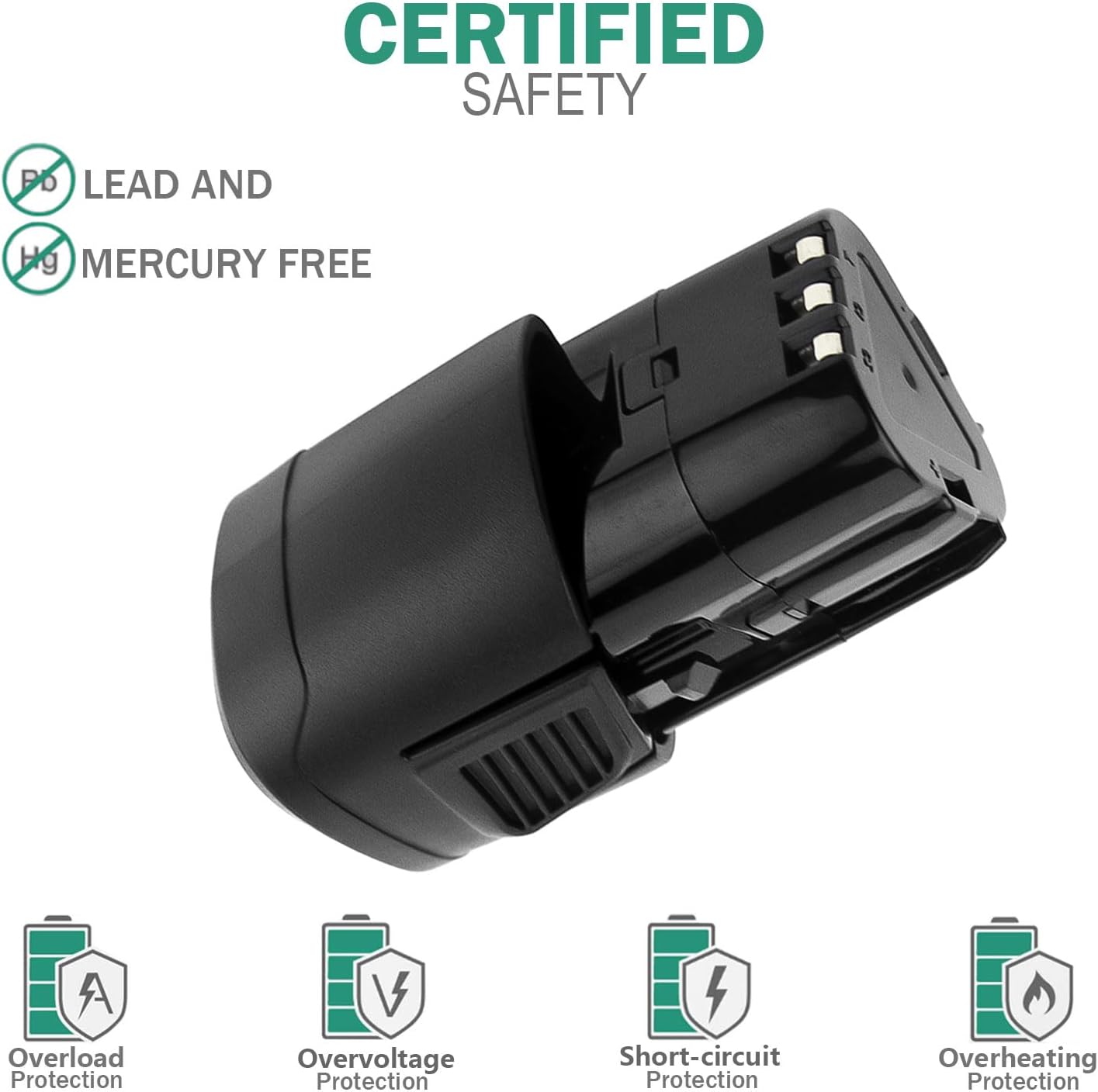 2000mAh 12V Crafts'man Nextec Replacement Battery, Compatible with Nextec 9-11221/11221 Power Tools Battery - Image 3