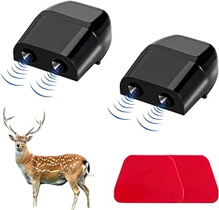 2PCS Car Deer Whistles, Automotive Deer Whistles Warning Device with Rubber Pads, Whistle Save a Deer Avoids Collisions, Car Accessories (Black)