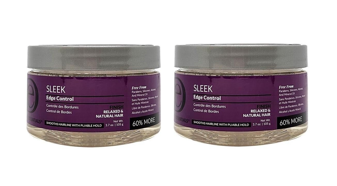 Design Essential Sleek Edge Control, Medium Hold for Relaxed and Natural Textures, 3.7 Ounce (Pack of 2)