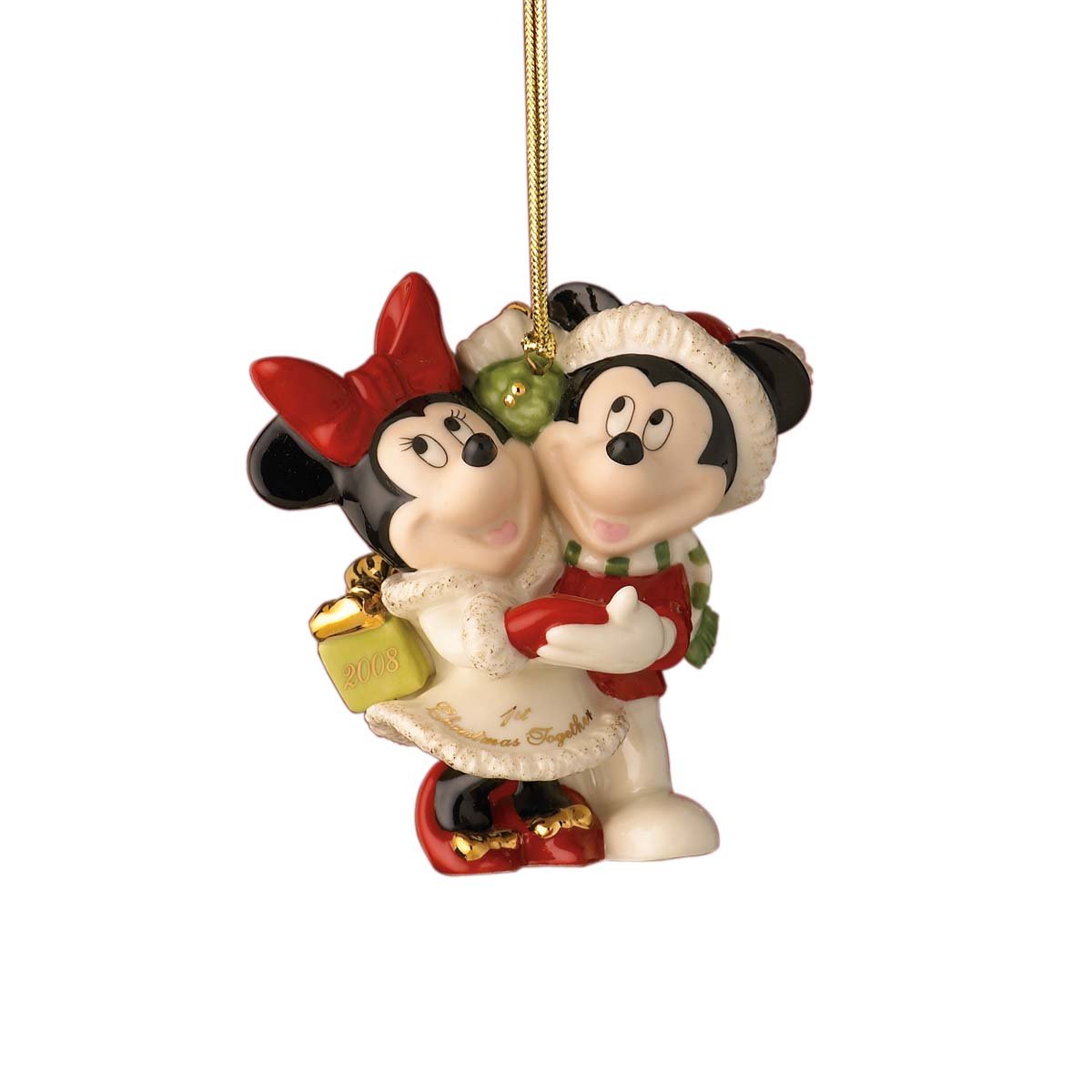 Mickey Minnie Premier Noël 2008 décoration sapin féerique salon familial souvenir Lenox