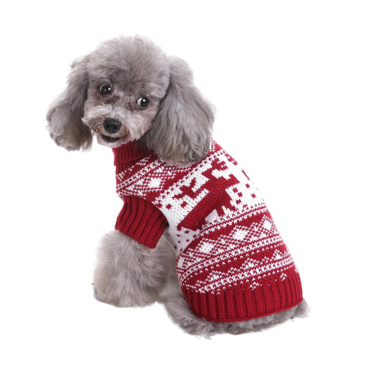 BESPORTBLE 3 Pz Maglione Caldo a Collo Alto per Animali Domestici Cappotto Cane Cappottino Cane Vestiti per Cuccioli Pigiama Natalizio per Cani Maglioni Natalizi Vestiti Invernali per Cani