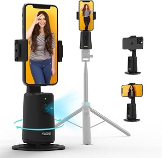 SKYVIK SIGNI Smart AI Auto Face Tracking Stand with Mobile Holder/Auto 360° Phone Rotation/for Video Reels Vlogging/Start... Price In India