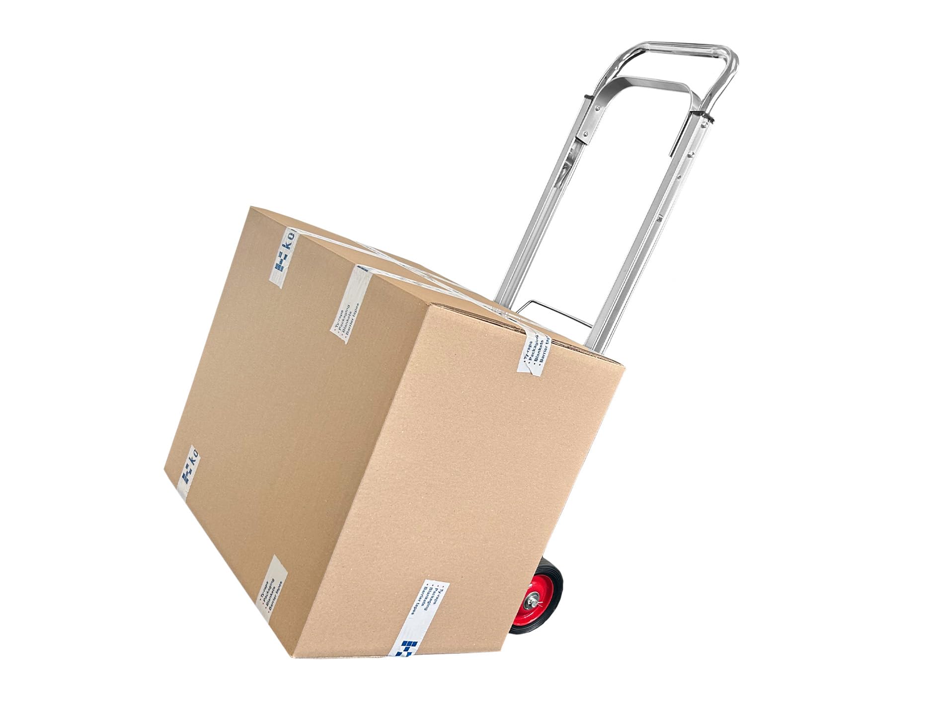 Carrello pieghevole in alluminio di alta qualità – Portata 90 kg – Manico regolabile in altezza – Pneumatico in gomma pieno – Superficie di carico pieghevole/carrello/carrello