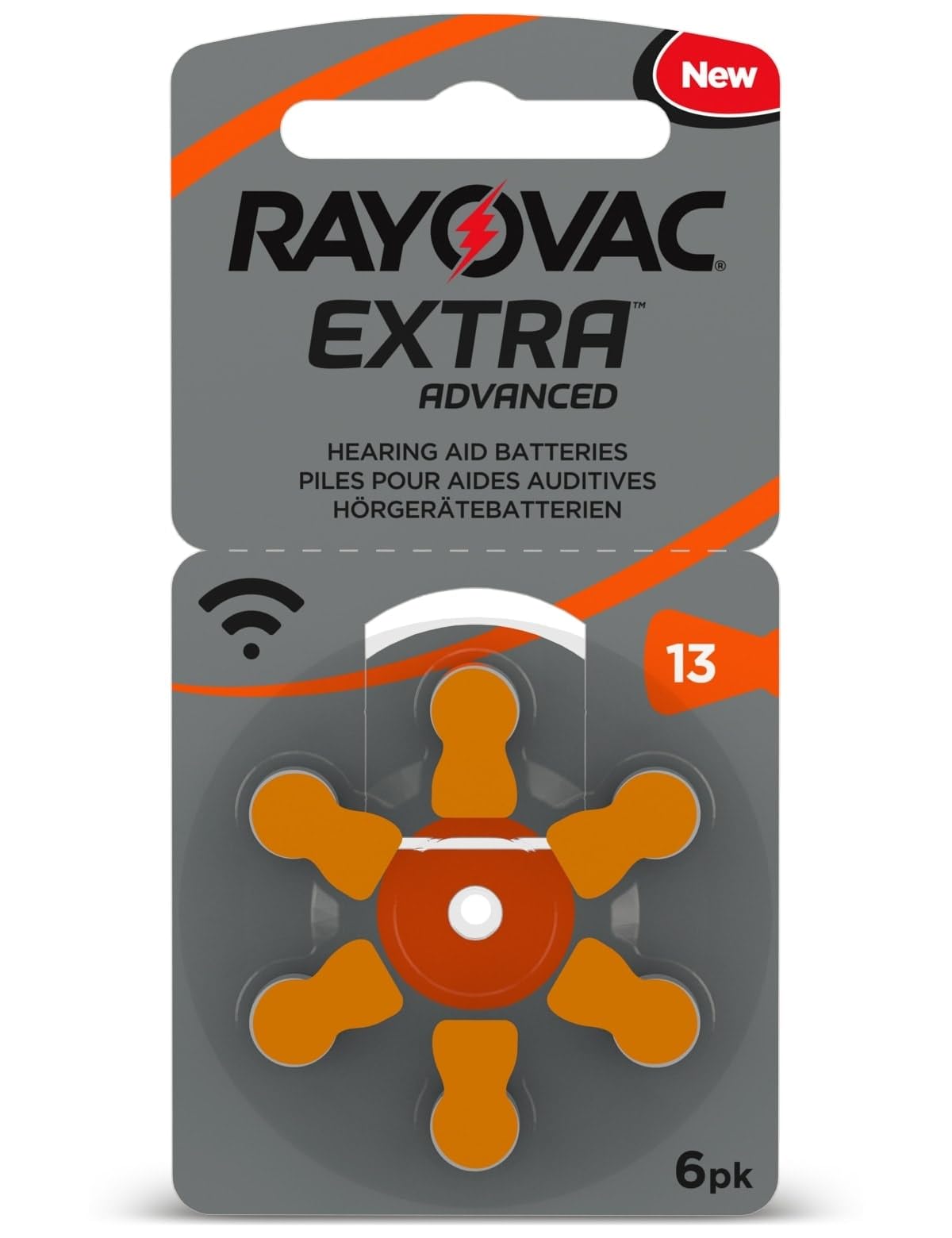 Extra Advanced with Active Core Technology 13 – Hearing Aid Batteries, Pack of 6