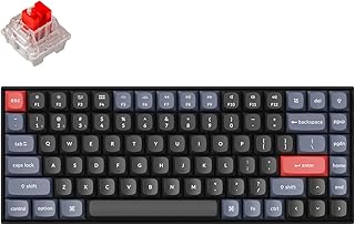 Keychron K2 Pro Hot-swappable Wireless/Wired Mechanical Keyboard, QMK/VIA Programmable Macro 75% Layout White LED Backlight PBT Keycaps with Keychron K Pro Red Switch for Mac Windows Linux