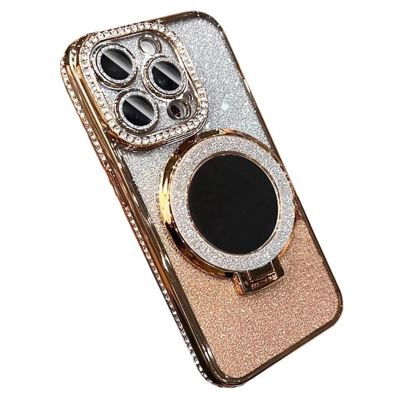 iPhone15 用ケース鏡として使えるリング付き キラキラ かわいいバタフライ iPhone15 用ケース鏡として使えるリング付き キラキラ かわいい