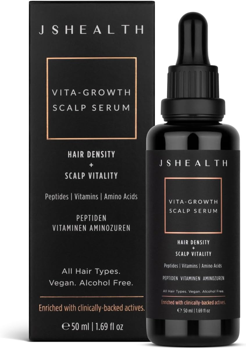 JSHealth Vitamins Vita-Growth Scalp Serum for Hair Density & Scalp Vitality - Hair Serum for Women with Peptides, Vitamins & Amino Acids