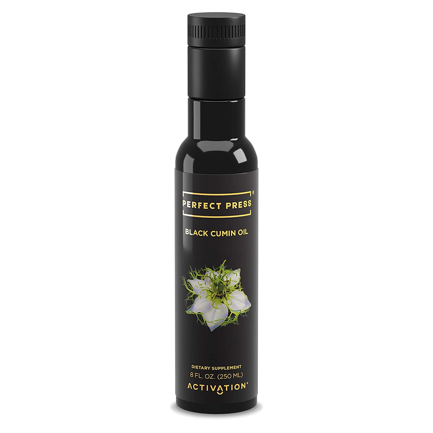 Activation Products, Perfect Press Black Cumin Seed Oil – Vegan, Organic and Gluten Free Pure Nigella Sativa - Digestive Support, Immune System Booster, Loaded with Vitamins B1 B2 B3, 250ml
