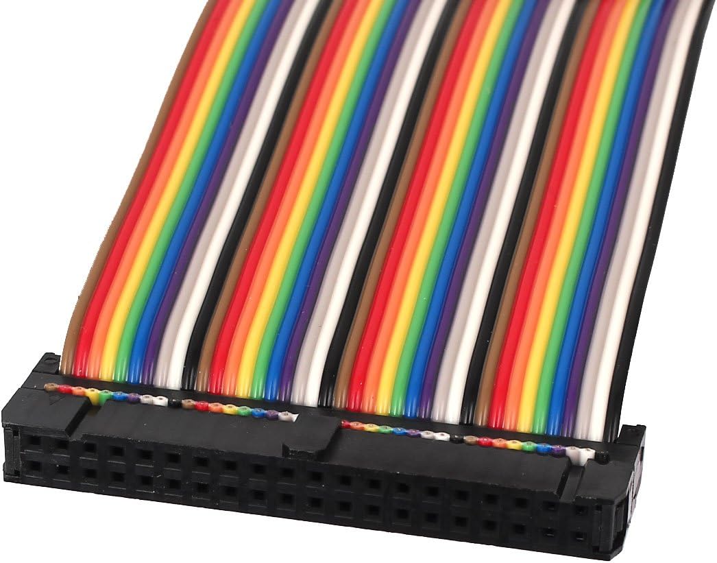 Sourcingmap 50cm 40 Pin 40 Way F/F Connector IDC Flat Rainbow Ribbon Cable 2pcs - Image 3
