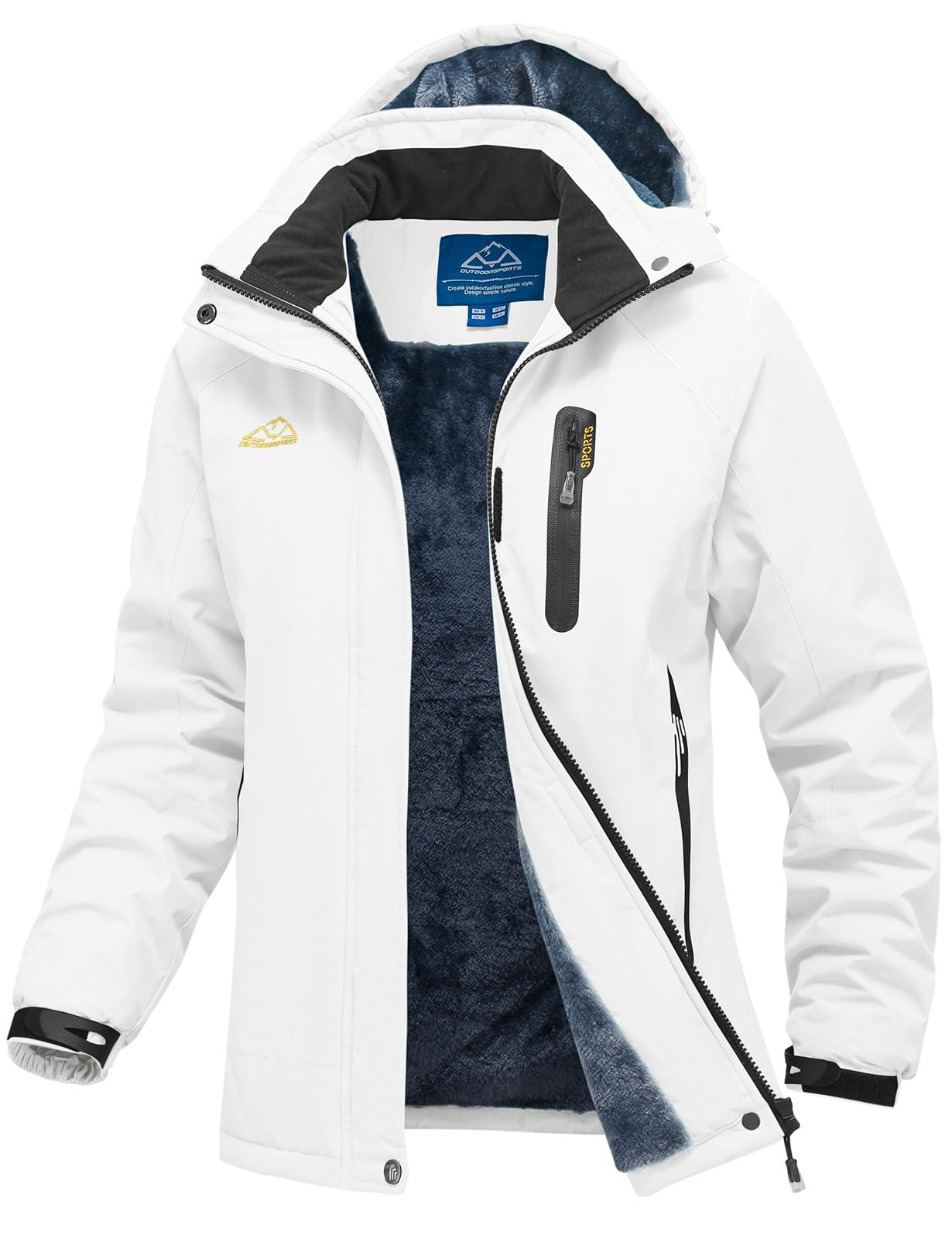 YSENTO Damen Winterjacke Wasserdicht Skijacke Softshelljacke Warm Gefüttert Winddicht Outdoor Snowboardjacke