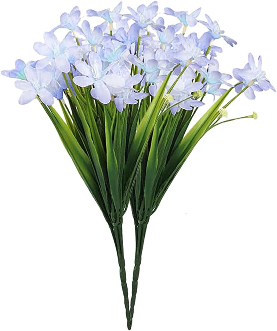 Fake Flowers for Outdoors 2 Bundles Fake Orchid Silk