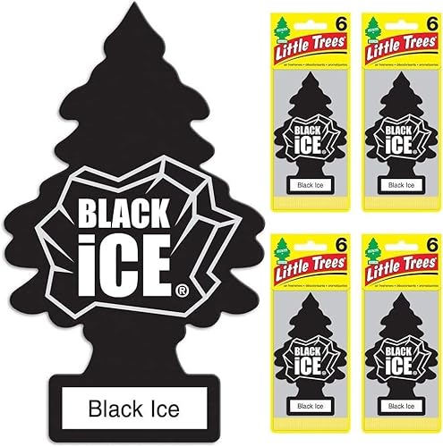 Little Trees Car Freshener, Black Ice, 10-Pack #TOP1