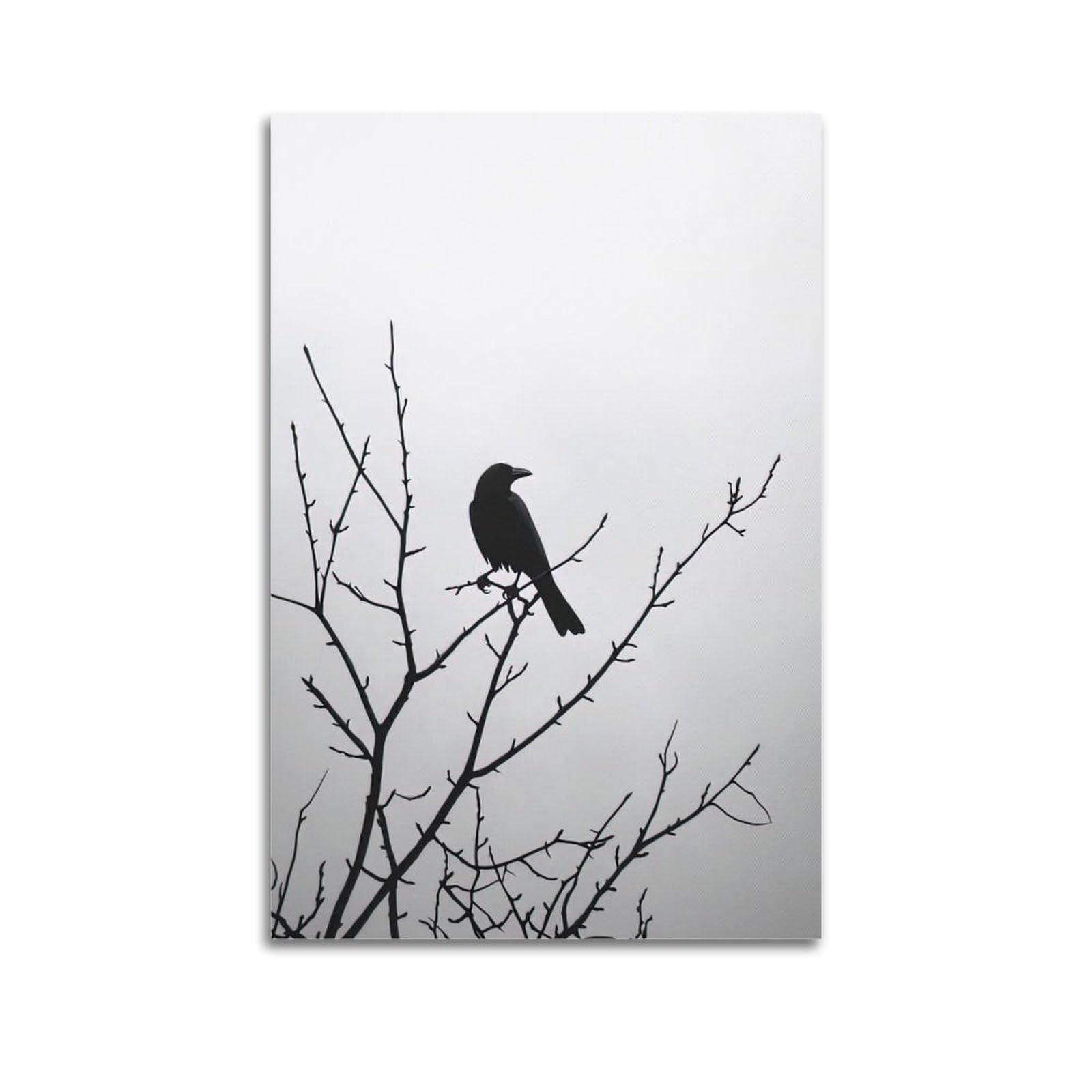 WZKTCL Animal Poster The Crow in The Tree Poster Decorative Painting Canvas Wall Posters And Art Picture Print Modern Family Bedroom Decor Posters 24x36inch(60x90cm)