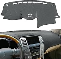 Vista 7 de Funda para salpicadero de ajuste personalizado para Lexus RX330 2004-2006, RX350 2007-2009, RX400h 2006-2008, alfombrilla protectora para Negro
