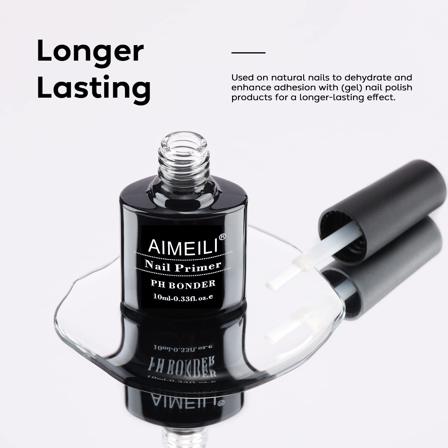 AIMEILI Nail Prep Bond Primer Quick Dry Nail Prep Dehydrator and Rubber Base Gel for Nail