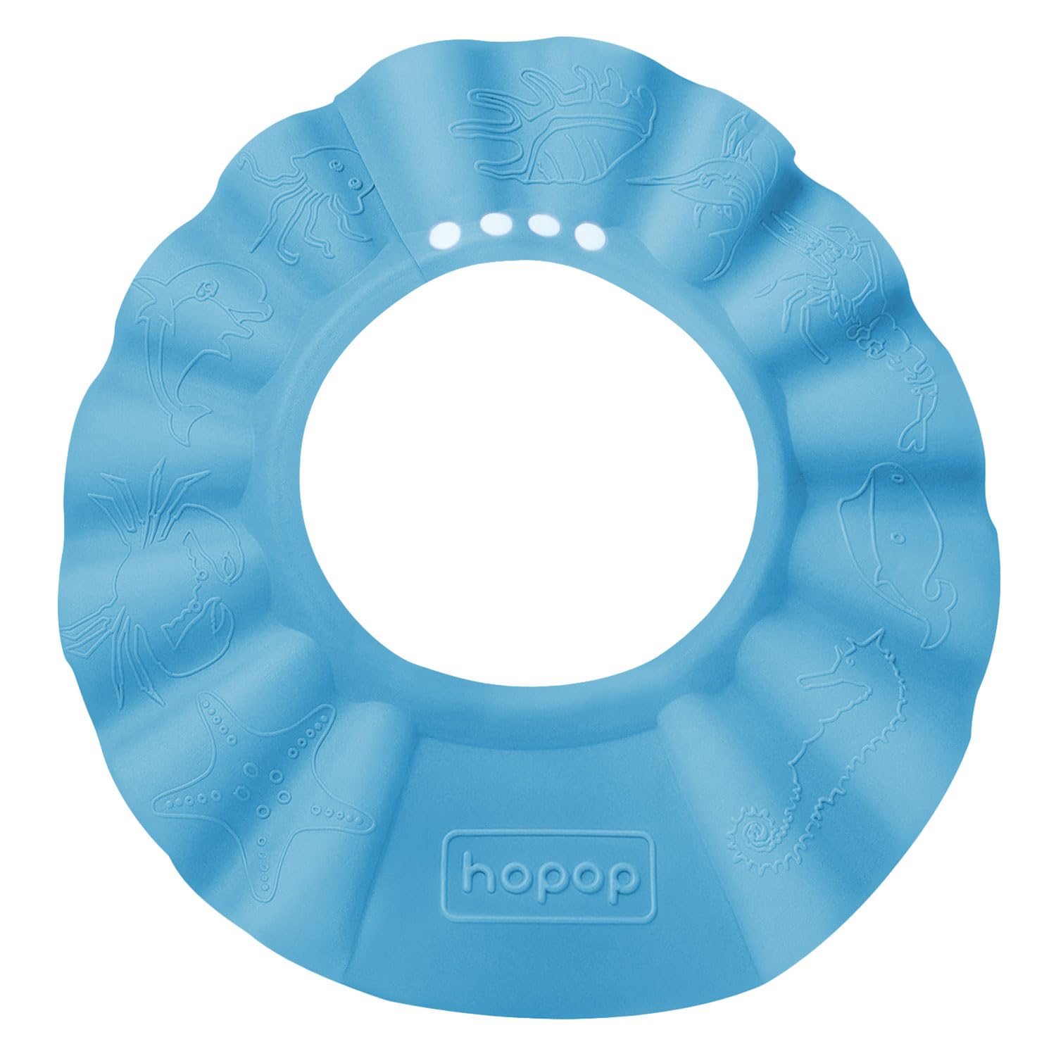 Hopop Baby Shower Cap | Soft Adjustable Head Bath Cap for kids | Shampoo Hat | Foldable & Easy to use Head Cap for Baby Bathing | Suitable From 6 to 36 Months (Blue)-image-11