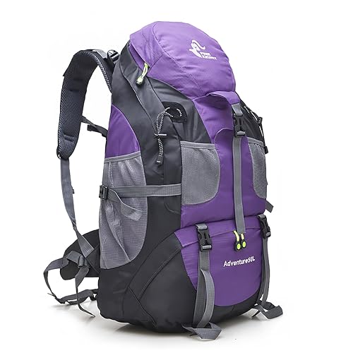 Bseash 50L Hiking Backpack (Purple)